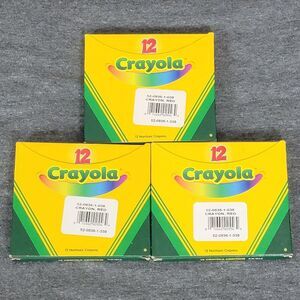 Lot of 3 Crayola Crayons Box 12 Ct. / 36 Pc RED #38